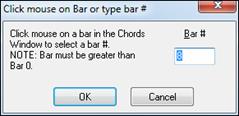 Click mouse on Bar to type bar #